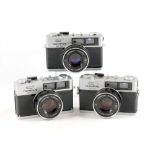 Group of 3 Olympus DC CRF Compact Cameras.