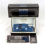 A Boxed "City Blue" Olympus XA2 Compact Camera.
