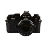 Black Nikon FM2n SLR Camera