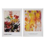 CY TWOMBLY (AMERICAN 1928-2011) TWO LITHOGRAPHIC POSTERS