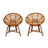 IN THE STYLE OF FRANCO ALBINI (ITALIAN 1905-1977) A PAIR OF HOOP CHAIRS