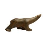 PIERRE CHENET FOUNDRY (FRENCH, 20TH CENTURY) 'OURS POLAIRE' BRONZE SCULPTURE