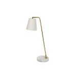 A CONTEMPORARY BRUSHED AND LACQUERED BRASS DESK LAMP