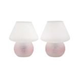 GIESSE SENEGO A PAIR OF GLASS TABLE LAMPS
