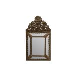A FRENCH LOUIS XVI STYLE COPPER MIRROR, LATE 19TH CENTURY