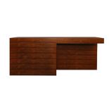 A CONTEMPORARY BESPOKE-MADE WALNUT CONSOLE TABLE
