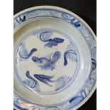 A GROUP OF SIX CHINESE BLUE AND WHITE DISHES
