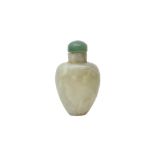 A CHINESE CELADON JADE SNUFF BOTTLE