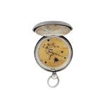 WALTHAM OPEN-FACE SILVER POCKET WATCH. PROPERTY OF A BRITISH COLLECTOR.