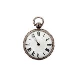 POCKET WATCH, VERGE/FUSEE, SILVER. PROPERTY OF A BRITISH COLLECTOR.