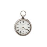 POCKET WATCH, J.J. DENT, SILVER, FUSEE. PROPERTY OF A BRITISH COLLECTOR.