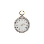 POCKET WATCH, VERGE OPEN-FACE SILVER. PROPERTY OF A BRITISH COLLECTOR.