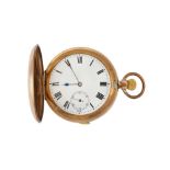 POCKET WATCH, GOLD-FILLED, QUARTER REPEATER, FULL HUNTER. PROPERTY OF A BRITISH COLLECTOR.