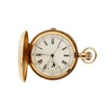 POCKET WATCH CHRONOGRAPH. QUARTER REPEATER, 18K GOLD, PROPERTY OF A BRITISH COLLECTOR.