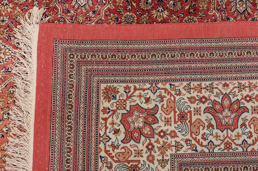 AN EXTREMELY FINE, SIGNED SILK QUM RUG, CENTRAL PERSIA - Image 9 of 9