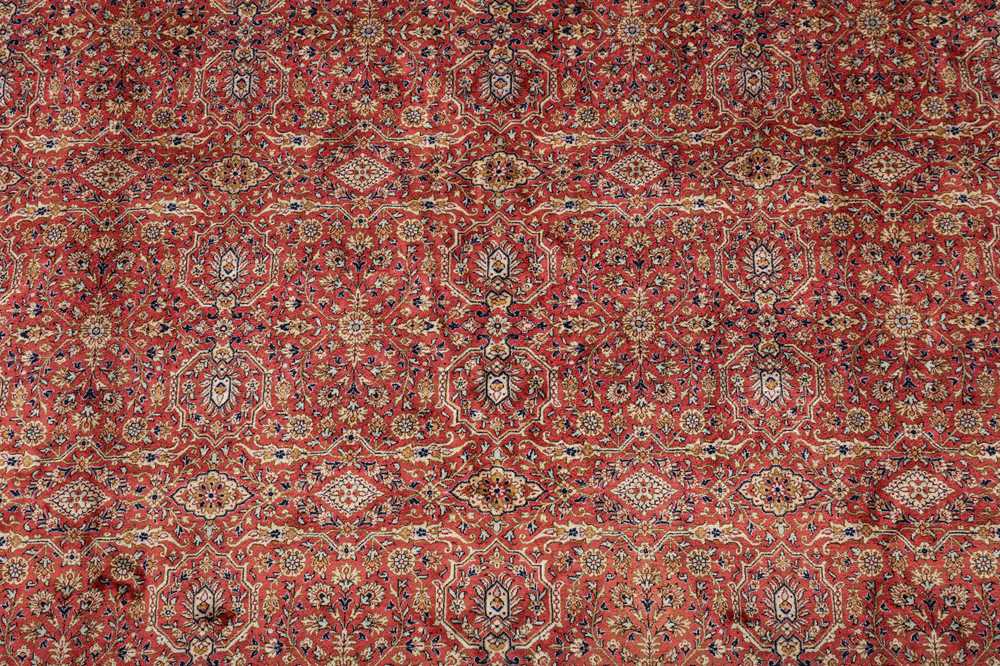 AN EXTREMELY FINE, SIGNED SILK QUM RUG, CENTRAL PERSIA - Image 5 of 9