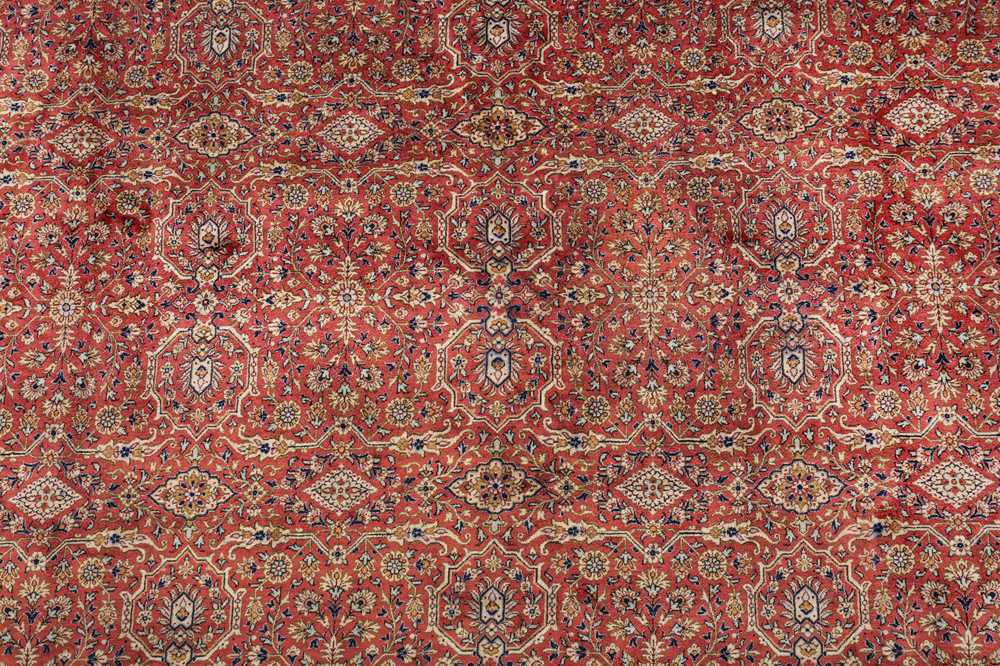 AN EXTREMELY FINE, SIGNED SILK QUM RUG, CENTRAL PERSIA - Image 4 of 9