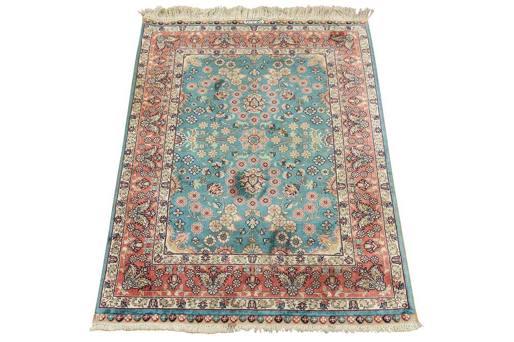 A VERY FINE SIGNED SILK BURSA RUG, TURKEY - Image 2 of 9