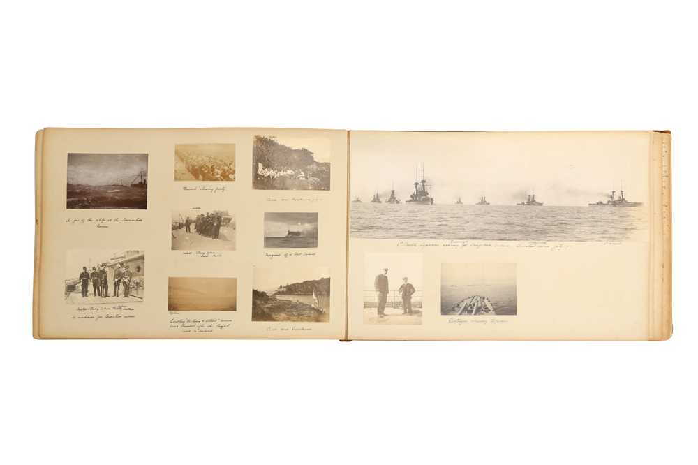 A WW1 NAVAL LOG AND PHOTOGRAPH ALBUM - Image 5 of 12