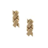 A PAIR OF DOUBLE X EARRINGS