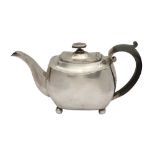 A GEORGE III STERLING SILVER TEAPOT, LONDON 1812 BY SAMUEL WHITFORD II OR SAMUEL WHEATLEY