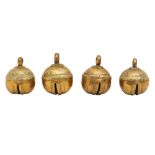 SET OF FOUR BURMESE ELEPHANT OR 'CHU' BELLS,