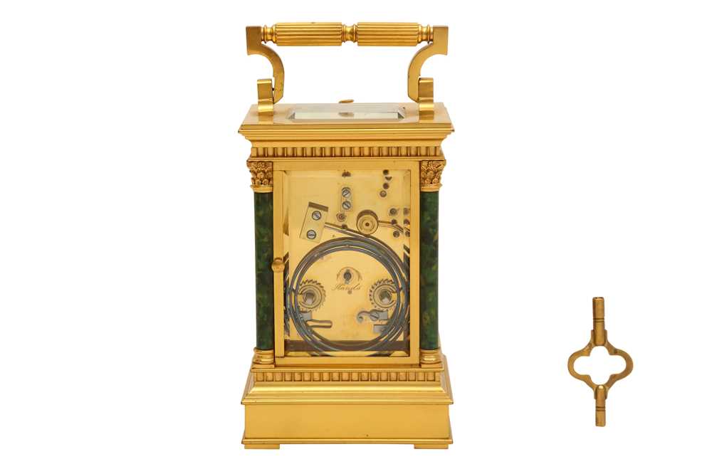 JOHN HALL PARIS BRASS CARRIAGE CLOCK - Image 3 of 5