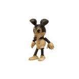 AN EARLY 1930s WOODEN 'STEAMBOAT WILLIE' MICKEY MOUSE DOLL