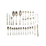 A MIXED GROUP OF STERLING SILVER FLATWARE