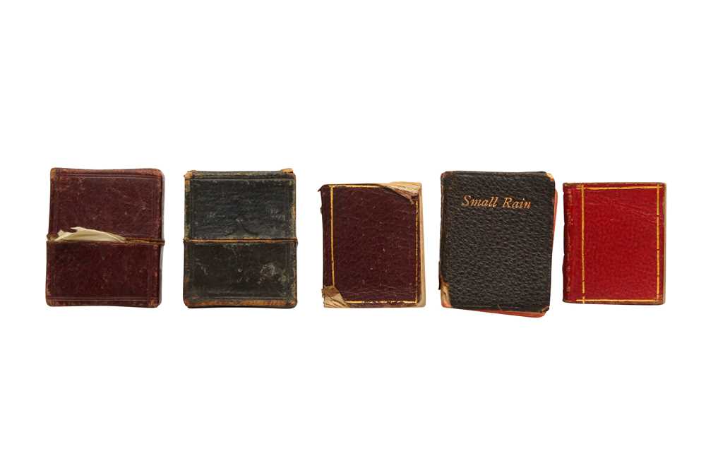 MINIATURE BOOKS: GROUP OF SMALL RAIN UPON THE TENDER HERB
