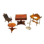 EVANS CARTWRIGHT OF WOLVERHAMPTON (1816-1880): GROUP OF TIN PLATE DOLLS HOUSE FURNITURE