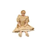 Amended Description - A poured wax baby doll