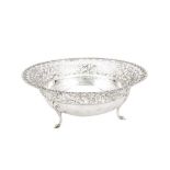 An Edwardian sterling silver fruit bowl, Sheffield 1909 by James Dixon and Sons