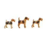 FOREST TOYS OF BROCEKNHURST: GROUP OF AIREDALE DOGS