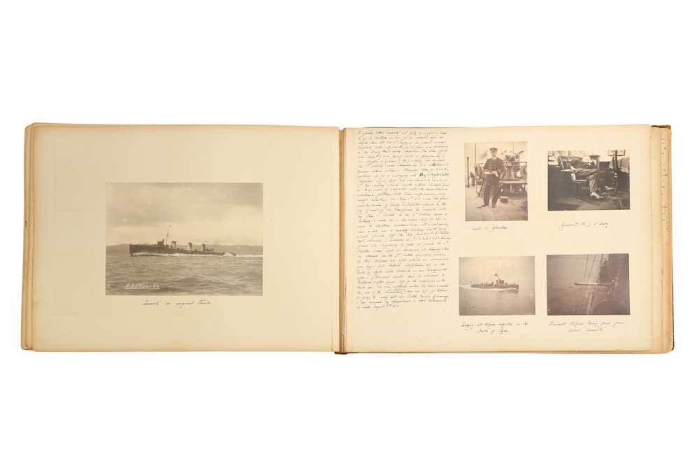 A WW1 NAVAL LOG AND PHOTOGRAPH ALBUM - Image 6 of 12