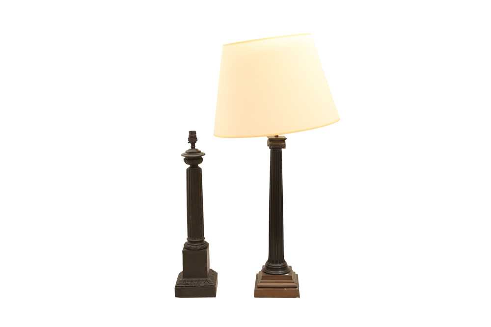 A BRONZE CLASSICAL STANDARD LAMP, 20TH CENTURY - Image 3 of 3