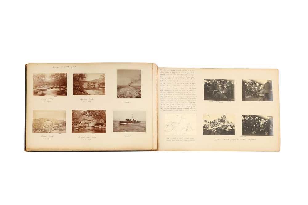 A WW1 NAVAL LOG AND PHOTOGRAPH ALBUM - Image 4 of 12