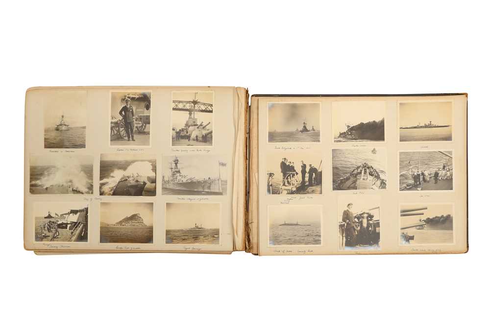 A WW1 NAVAL LOG AND PHOTOGRAPH ALBUM - Image 11 of 12