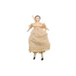 DOLLS: A GERMAN BISQUE SHOULDER PLATE DOLL