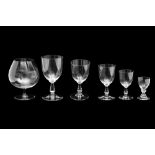 A SET OF BACCARAT CRYSTAL DRINKING GLASSES, LATE 20TH CENTURY
