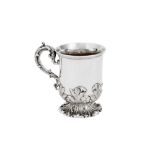 An early Victorian sterling silver christening mug, London 1837 by messrs Barnard