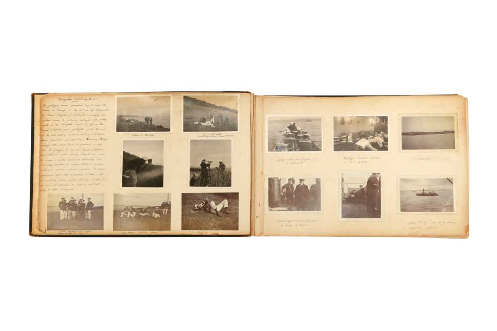 A WW1 NAVAL LOG AND PHOTOGRAPH ALBUM - Image 3 of 12