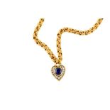 Deakin & Frances | A sapphire and diamond heart pendant necklace