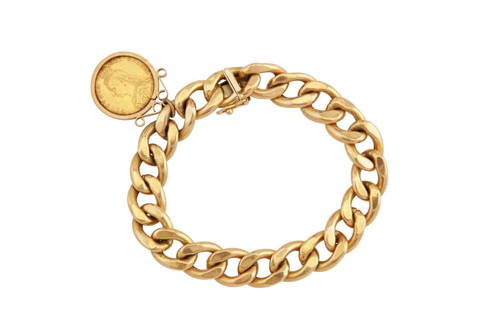 A curb-link bracelet - Image 3 of 3