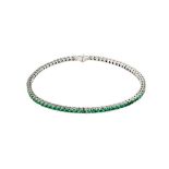 An emerald line bracelet