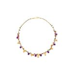 λ A gem-set fringe necklace