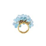 From the Private Collection of the late Jackie Collins | A blue topaz dress ring