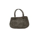 Bottega Veneta Grey Intrecciato Open Shopping Tote