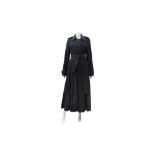 Gabriela Hearst Navy Stein Pleat Trench Coat - Size 42