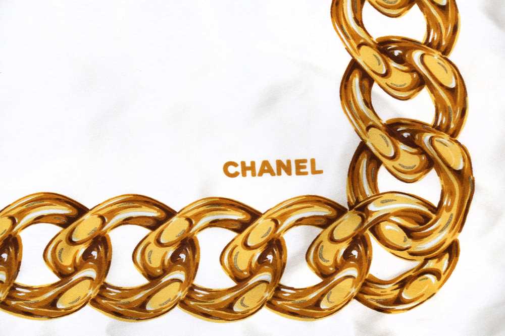 Chanel Floral CC Logo Silk Print Scarf - Image 2 of 3